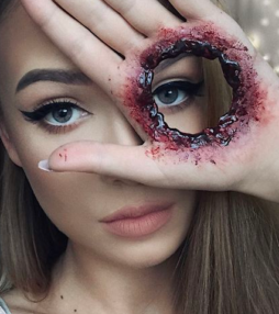 Halloween make-up waar je u tegen zegt