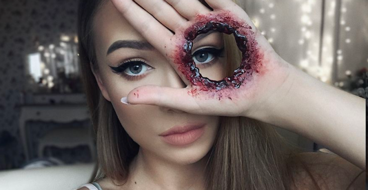 Halloween make-up waar je u tegen zegt