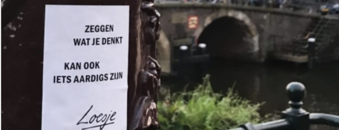 Om Loesje (ja, die van de posters) moet je altijd even glimlachen